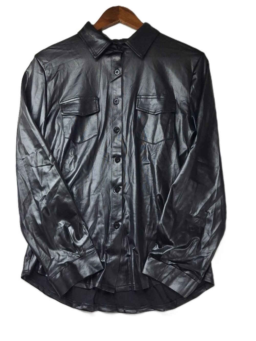 Dior Luxe Boutique faux leather shirt in size XL